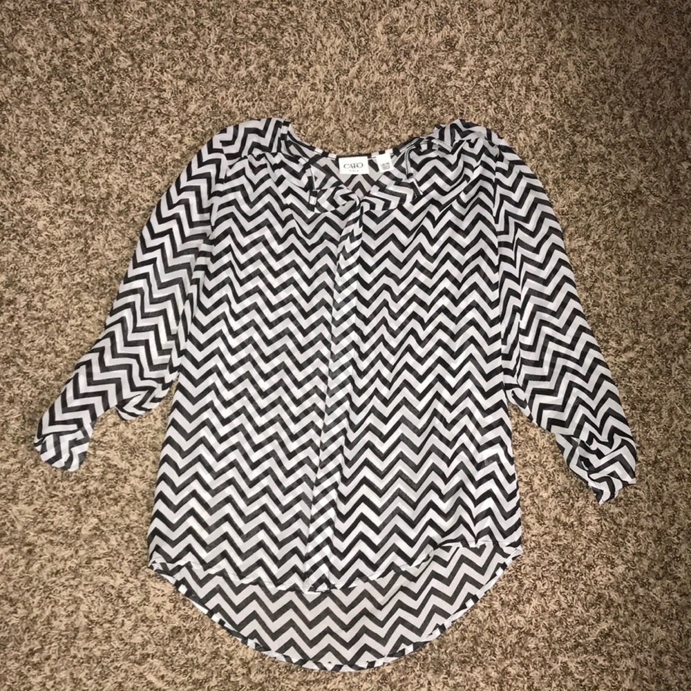 Chevron girls blouse